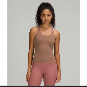 NWT Lululemon Cool Racerback CACAO Short Length Crop NULU Sz 12